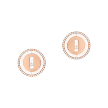  Lucky Move Stud Pink Gold Diamond Earrings