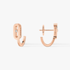 Move Uno Mini Hoops Pink Gold Diamond Earrings