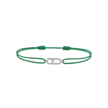  Move Uno Green Cord Bracelet White Gold Diamond Bracelet