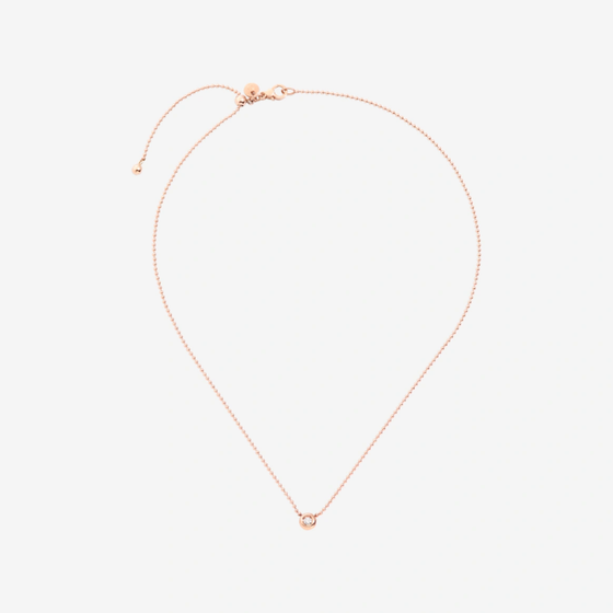 Rose Gold & White Diamond Bollicine Necklace