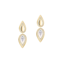  Fiery 0.25ct Yellow Gold Diamond Earrings