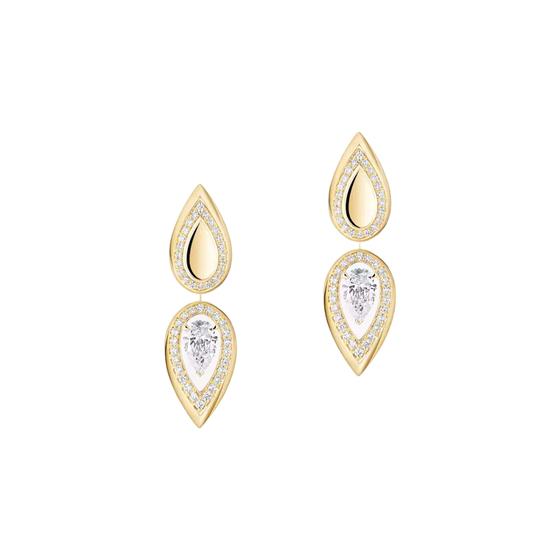 Fiery 0.25ct Yellow Gold Diamond Earrings