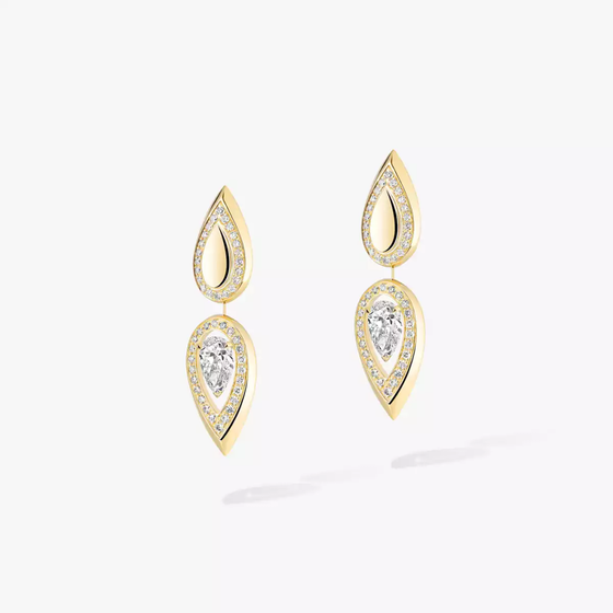 Fiery 0.25ct Yellow Gold Diamond Earrings