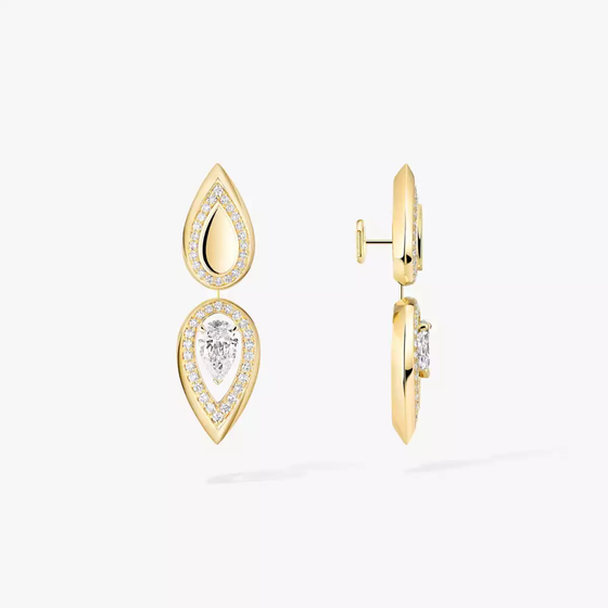 Fiery 0.25ct Yellow Gold Diamond Earrings