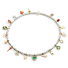 Yellow Gold Eye Charm, Sapphiers & Topaz