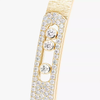 Move Noa Ciselé half pavé bangle Yellow Gold Diamond Bracelet