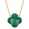 Green Agate Yellow Gold Victoria Necklace