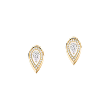  Fiery 0.10ct Yellow Gold Diamond Earrings
