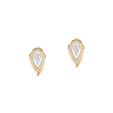  Yellow Gold Diamond Earrings Fiery 0.10ct