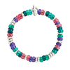 Bracelet Rondelle En Argent Et Plastique Recyclé