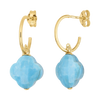 Earrings, Turquoise, Yellow Gold