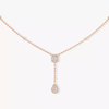 Collier cravate My Twin 0,10ct x2 Collier Diamant Or Rose