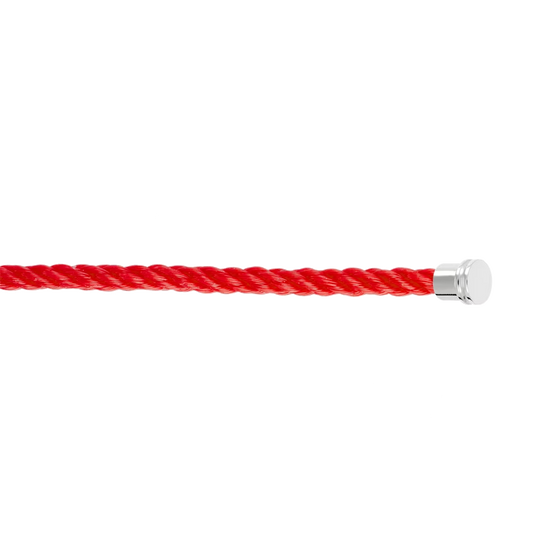 CÂBLE ROUGE POUR BOUCLE MOYENNE EN OR BLANC