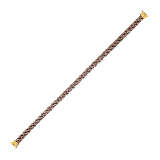 CÂBLE TAUPE POUR BOUCLE LARGE EN OR JAUNE