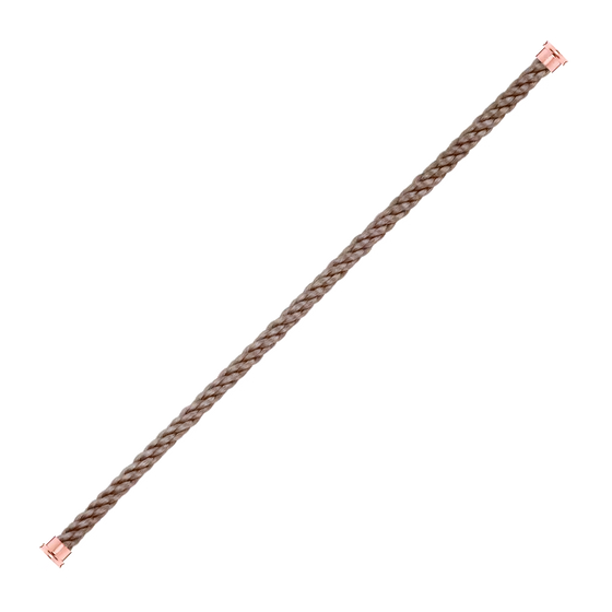 CÂBLE TAUPE POUR BOUCLE LARGE OR ROSE