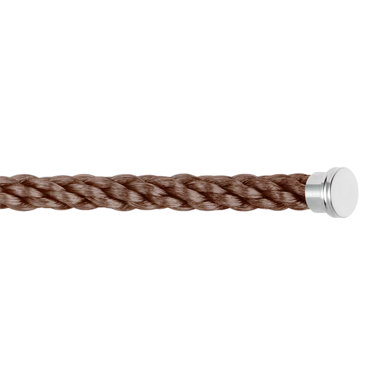 TAUPE CABLE FOR WHITE GOLD LARGE BUCKLE