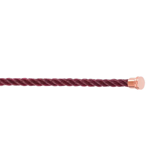 CÂBLE GRENAT POUR BOUCLE MOYENNE EN OR ROSE