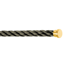  CÂBLE KAKI POUR BOUCLE LARGE EN OR JAUNE