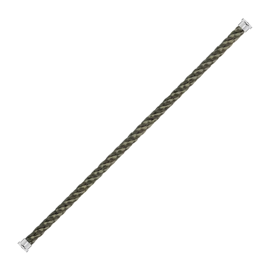 CÂBLE KAKI POUR GRANDE BOUCLE EN OR BLANC