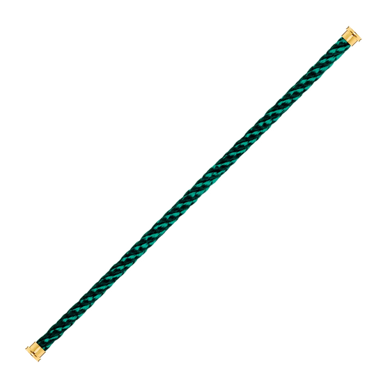 EMERALD GREEN CABLE FOR YELLOW GOLD LARGE BUCKLE