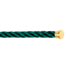 CÂBLE VERT ÉMERAUDE POUR BOUCLE LARGE EN OR JAUNE