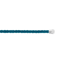  CÂBLE BLEU RIVIERA POUR MOYENNE MANILLE EN OR BLANC