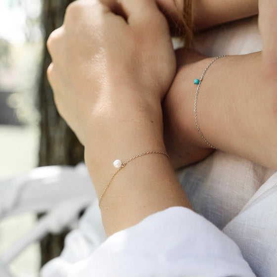 Charm suspendu motif Perle Le Lien Or Blanc