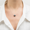 Collier, Labradorite, Or Blanc