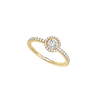 Yellow Gold Diamond Ring Joy Brilliant Cut Diamond 0.25ct