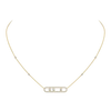 Move Pavé Yellow Gold Diamond Necklace