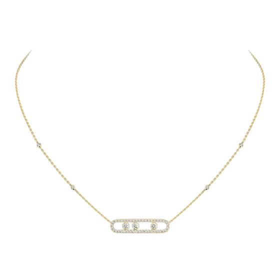 Move Pavé Yellow Gold Diamond Necklace