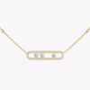 Move Pavé Yellow Gold Diamond Necklace