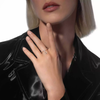 Move Uno pavé ring with drop motif Move Uno diamond ring in pink gold