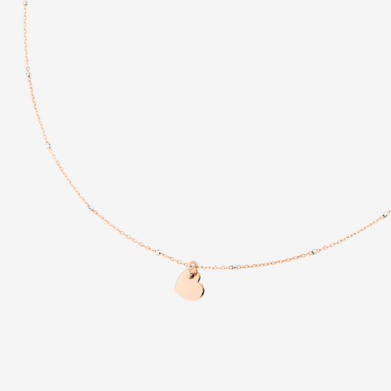 Rose Gold Mini Heart Necklace