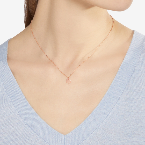 Rose Gold Mini Heart Necklace