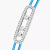 Messika Care(s) turquoise cord pavé bracelet