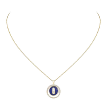  Lucky Move SM Lapis Lazuli Necklace Yellow Gold Diamond Necklace