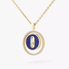 Lucky Move lapis lazuli necklace small Yellow Gold Diamond Necklace