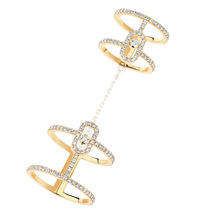  Move Uno Double Yellow Gold Diamond Ring