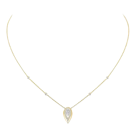 Collier Fiery 0,40ct Collier Diamant Or Jaune