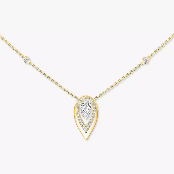 Collier Fiery 0,40ct Collier Diamant Or Jaune
