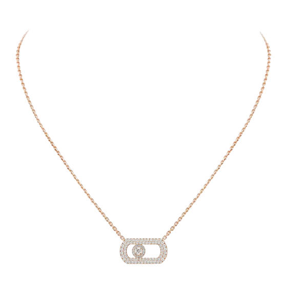 Collier pavé So Move Collier Diamant Or Rose