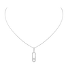 Move Uno Pavé LM White Gold Diamond Necklace