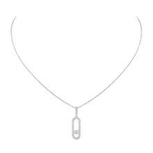  Move Uno Pavé LM White Gold Diamond Necklace