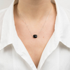 Necklace, Onyx, White Gold