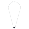 Collier, Onyx, Or Blanc