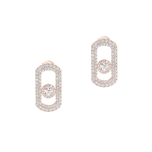  So Move Pavé Pink Gold Diamond Earrings