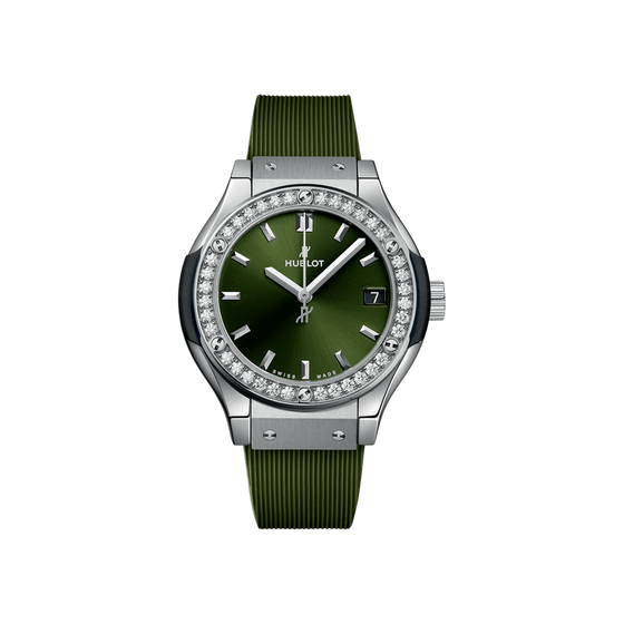 Classic Fusion Titanium Green Diamonds