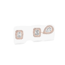  Pink Gold Diamond Earrings My Twin 1+2 0.20 ct x3