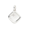 Silver & White Diamond Signet Charm